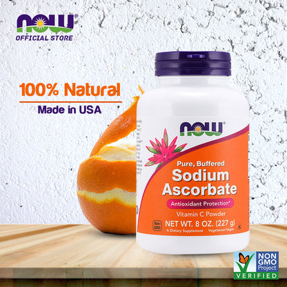 NOW Supplements, Sodium Ascorbate Powder, Buffered, Antioxidant Protection*, 8-Ounce (227 g) Vitamins &amp; Supplements NOW Foods USA