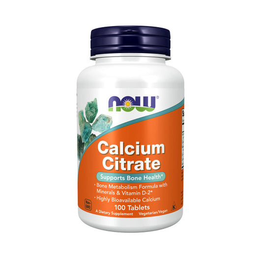 NOW Supplements, Calcium Citrate with Vitamin D, Magnesium, Zinc, Copper, and Manganese, 100 Tablets - Bloom Concept