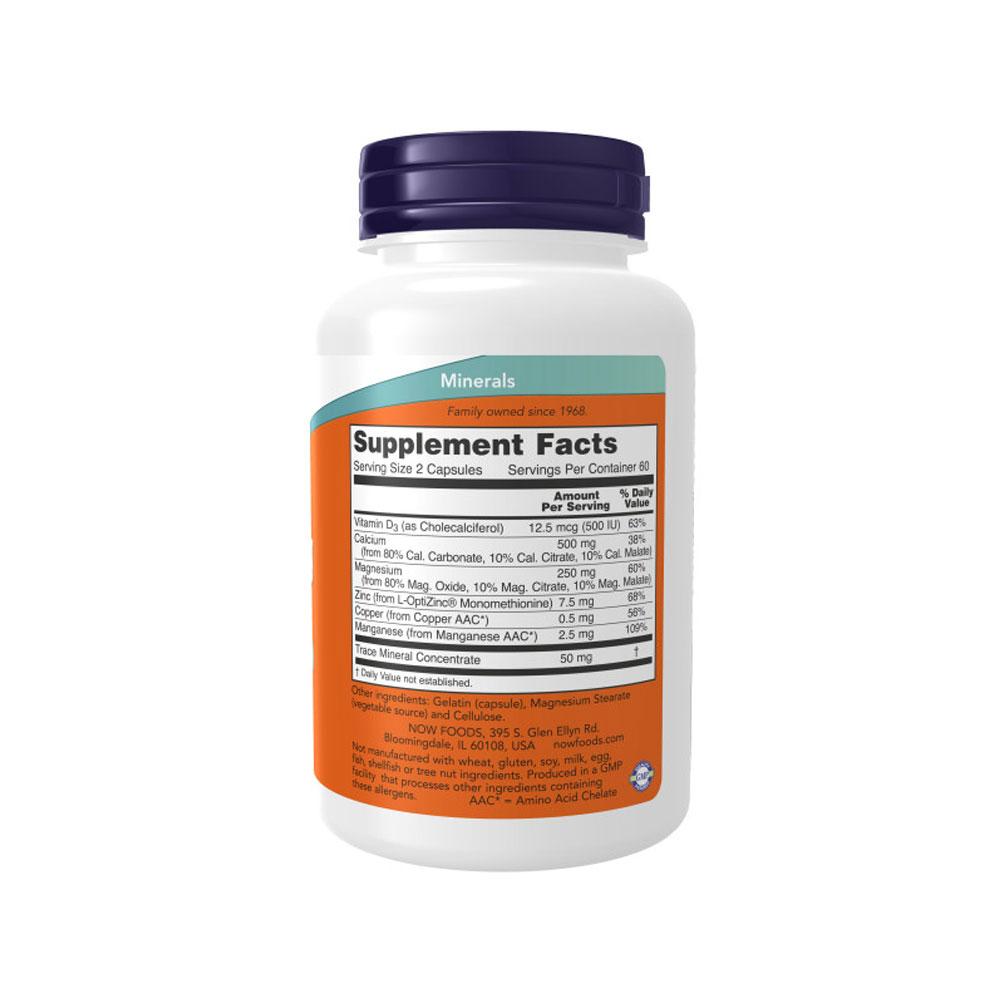 NOW Supplements, Cal-Mag with Zinc, Copper, Manganese and Vitamin D, 120 Capsules - Bloom Concept