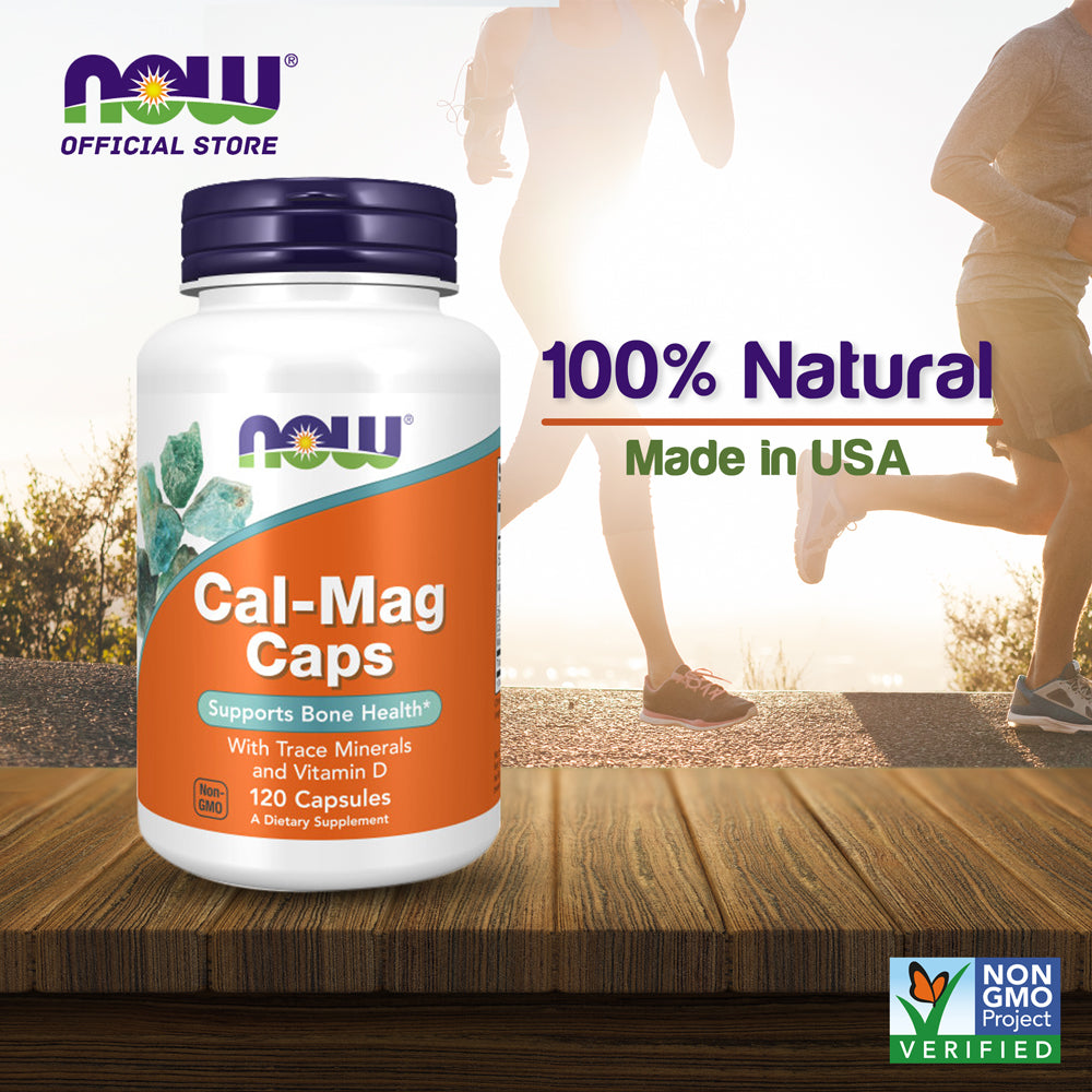 NOW Supplements, Cal-Mag with Zinc, Copper, Manganese and Vitamin D, 120 Capsules - Bloom Concept