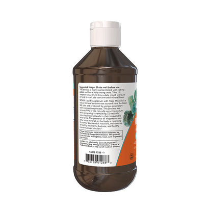 NOW Supplements, Liquid Magnesium with Trace Mineral, Nervous System Support*, 8-Ounce (237 ml) Vitamins &amp; Supplements NOW Foods USA