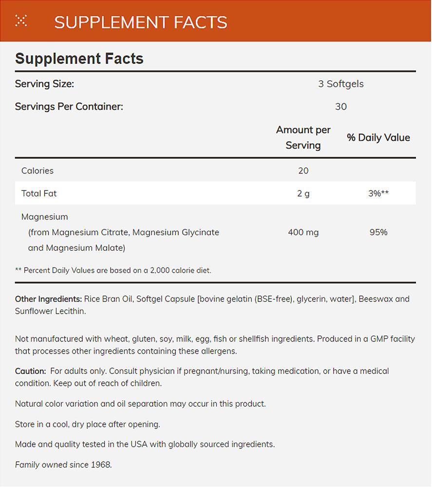 NOW FOODS Supplements, Magnesium Citrate, With Glycinate & Malate, Nervous System Support*, 90 Softgels - Bloom Concept