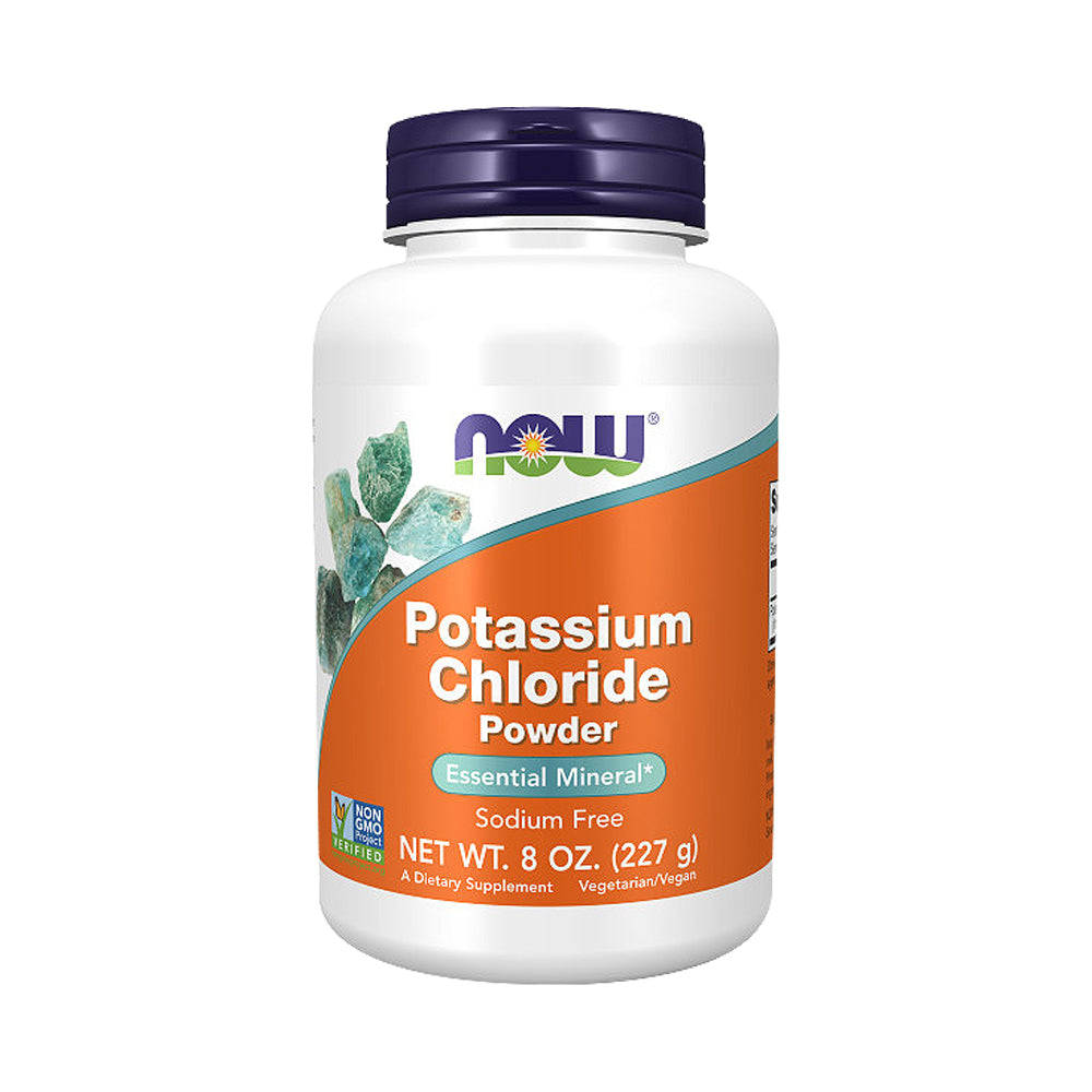 NOW Supplements, Potassium Chloride Powder, Certified Non-GMO, Essential Mineral*, 8-Ounce - Bloom Concept