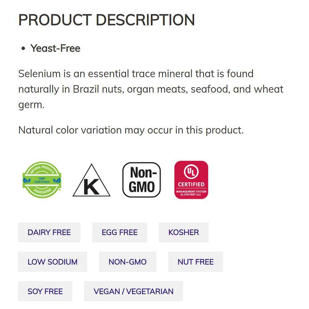 NOW Supplements, Selenium (L-Selenomethionine) 100 mcg, Essential Mineral*, 100 Tablets - Bloom Concept