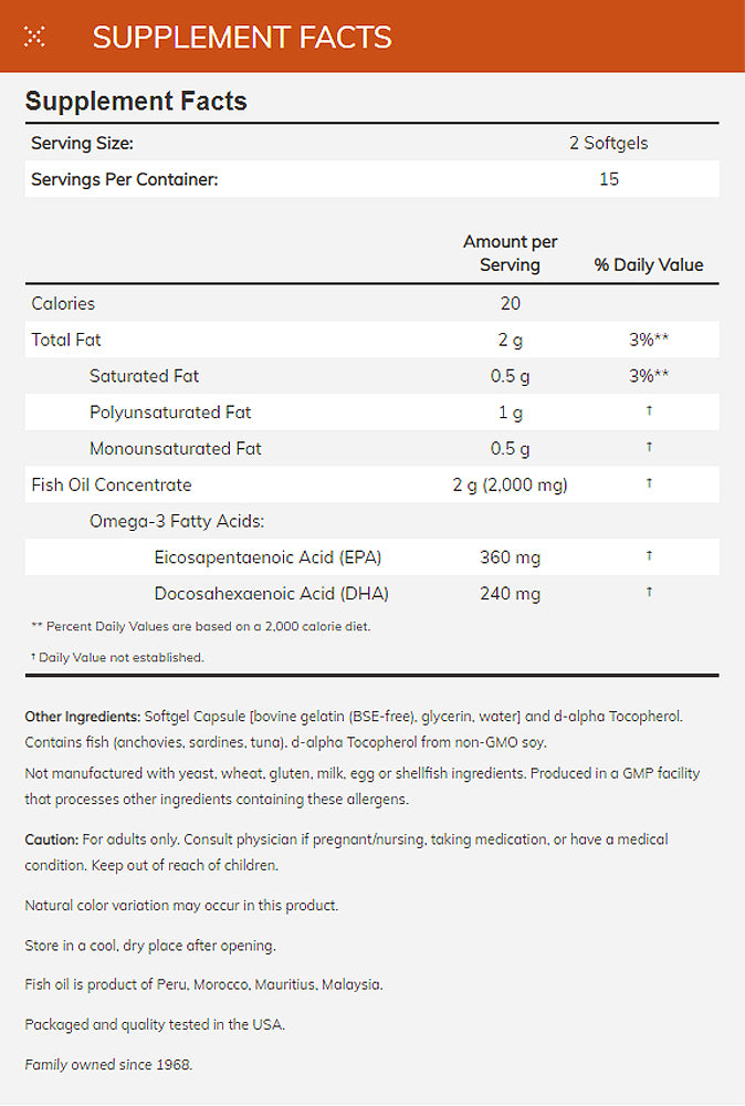 NOW Supplements, Omega-3 180 EPA / 120 DHA, Molecularly Distilled, Cardiovascular Support*, 100 Softgels - Bloom Concept