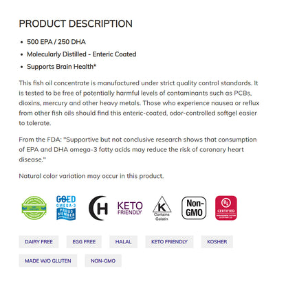 NOW Supplements, Ultra Omega-3 Molecularly Distilled and Enteric Coated, 90 Softgels Vitamins &amp; Supplements NOW Foods USA