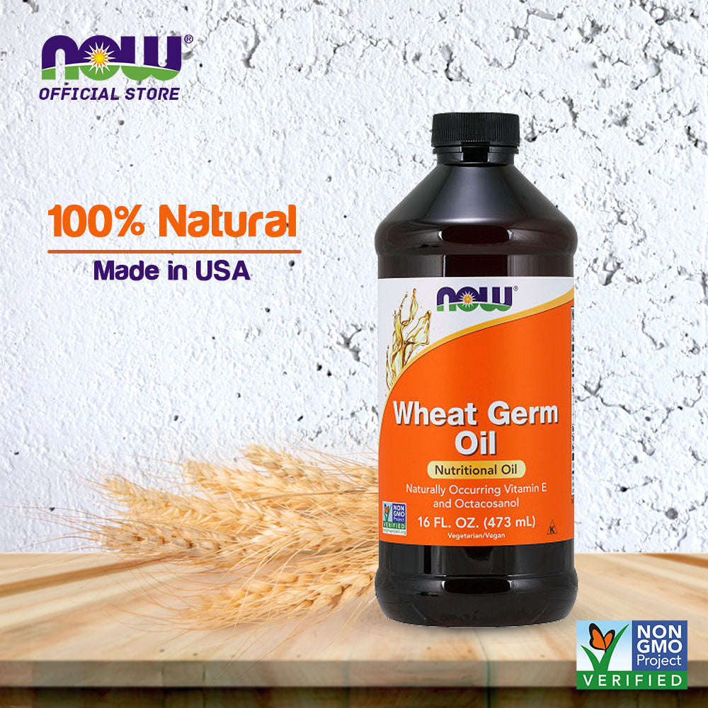NOW Supplements, Wheat Germ Oil with Essential Fatty Acids (EFAs), Nutritional Oil, 16-Ounce (473 ml) - Bloom Concept