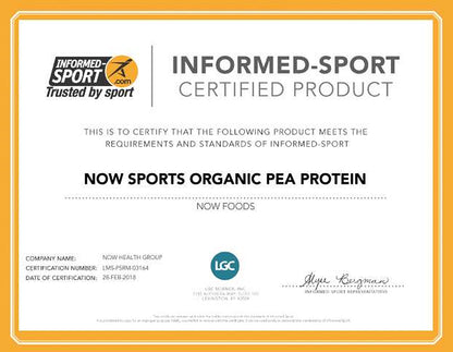 NOW Sports Nutrition, Certified Organic Pea Protein 15 Grams, Unflavored Powder, 1.5-Pound (680 g) Vitamins &amp; Supplements NOW Foods USA