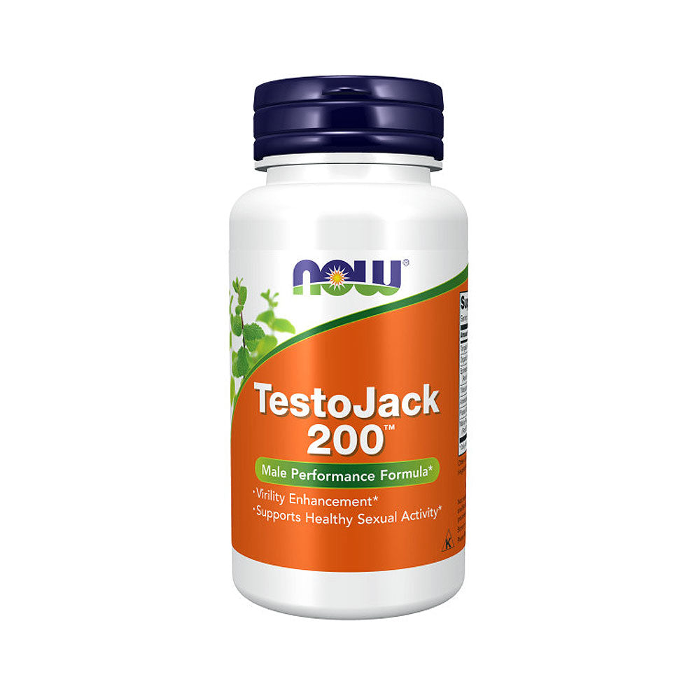 NOW Supplements, TestoJack 200 with Tongkat Ali, Tribulus, Maca and Horny Goat Weed, 60 Veg Capsules - Bloom Concept