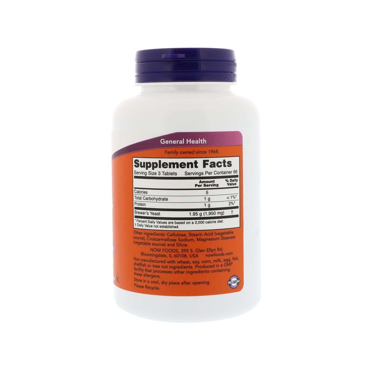 NOW Foods, Brewer's Yeast 650 mg with naturally occurring B-Vitamins, 200 Tablets - Bloom Concept