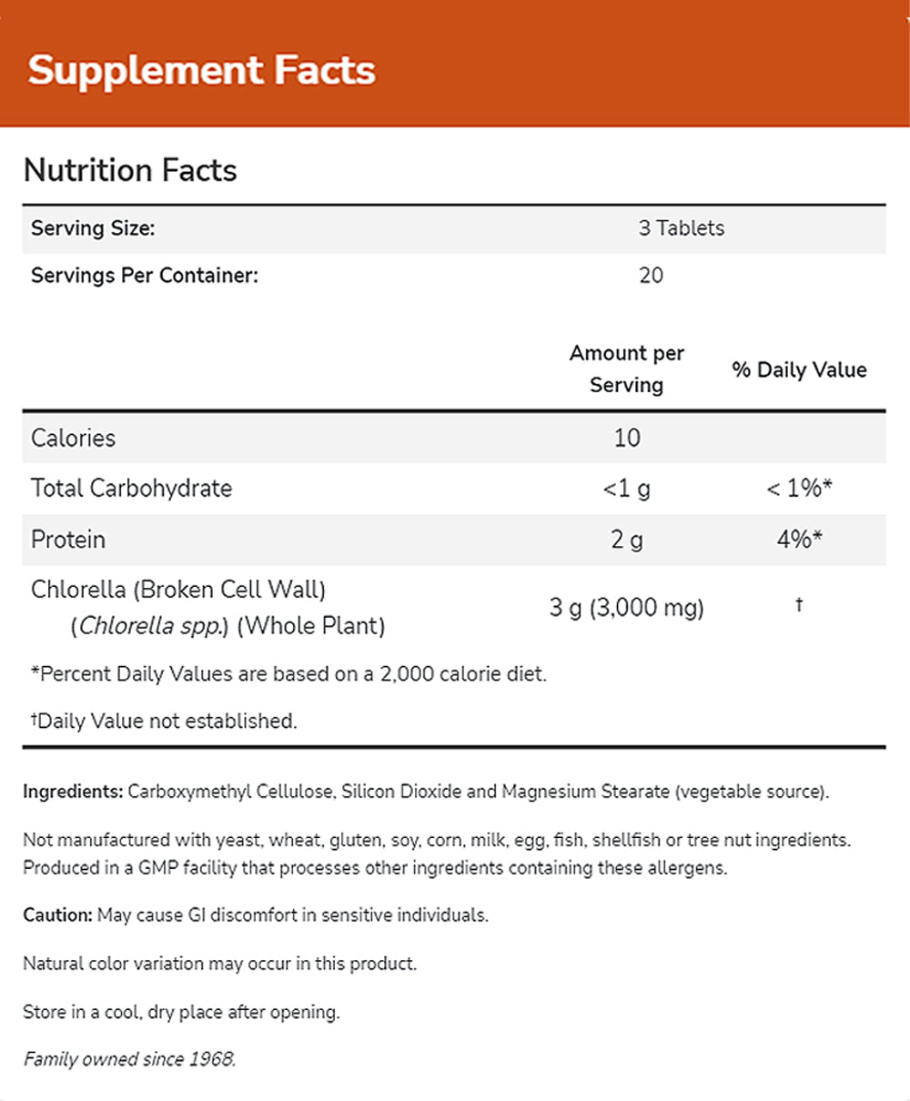 NOW Supplements, Chlorella 1000 mg with naturally occurring Chlorophyll, Beta-Carotene, mixed Carotenoids, Vitamin C, Iron and Protein, 60 Tablets Vitamins &amp; Supplements NOW Foods USA