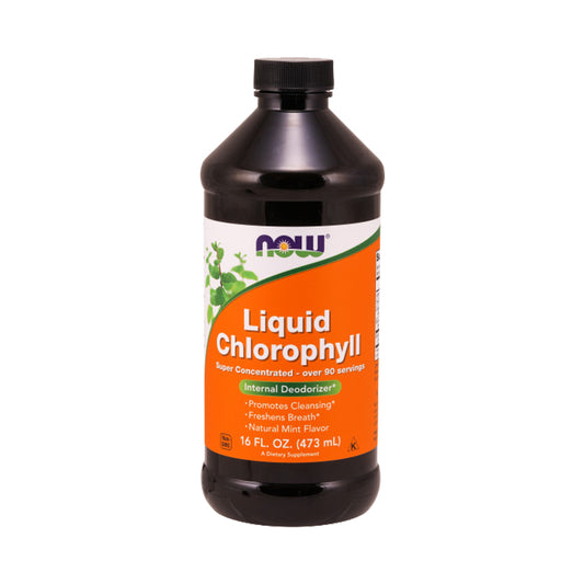 NOW Supplements, Liquid Chlorophyll, Super Concentrated, Internal Deodorizer*, Mint Flavor, 16-Ounce - Bloom Concept