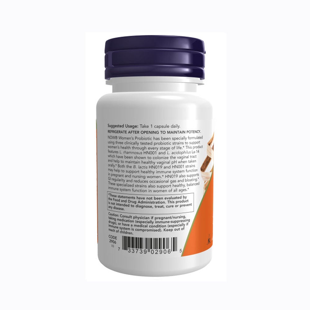 NOW Supplements, Women's Probiotic, 20 Billion, Specially Formulated using Three Clinically Tested Probiotic Strains, 50 Veg Capsules - Bloom Concept