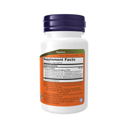 NOW Supplements, Probiotic-10™, 25 Billion, with 10 Probiotic Strains, Dairy, Soy and Gluten Free, Strain Verified, 30 Veg Capsules Vitamins &amp; Supplements NOW Foods USA