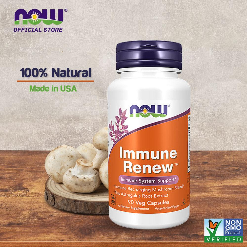 NOW Supplements, Immune Renew with Astragalus Root Extract, Immune System Support*, 90 Veg Capsules - Bloom Concept
