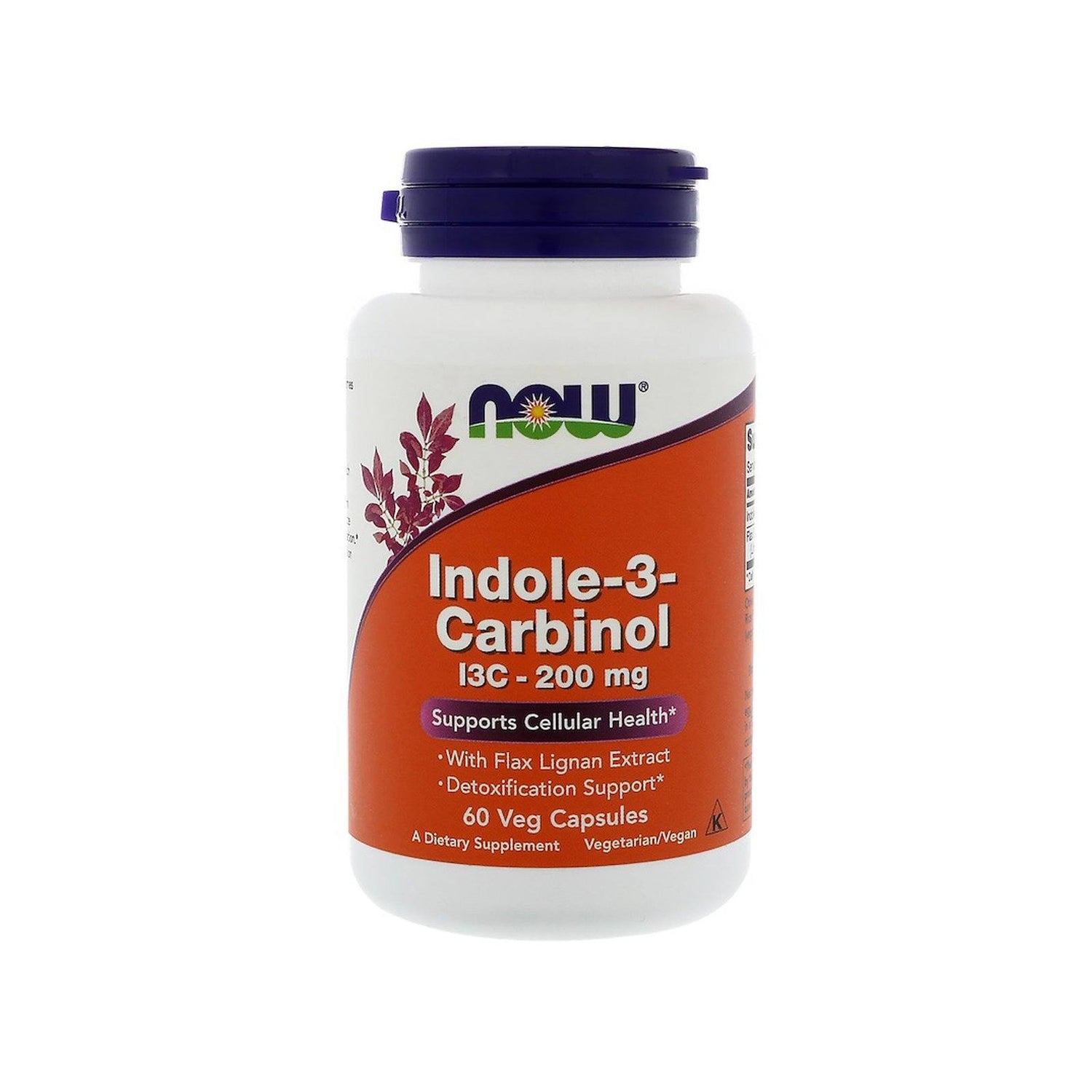 (30% OFF) NOW Supplements, Indole-3-Carbinol 200 mg with Flax Lignan Extract, 60 Veg Capsules - Bloom Concept