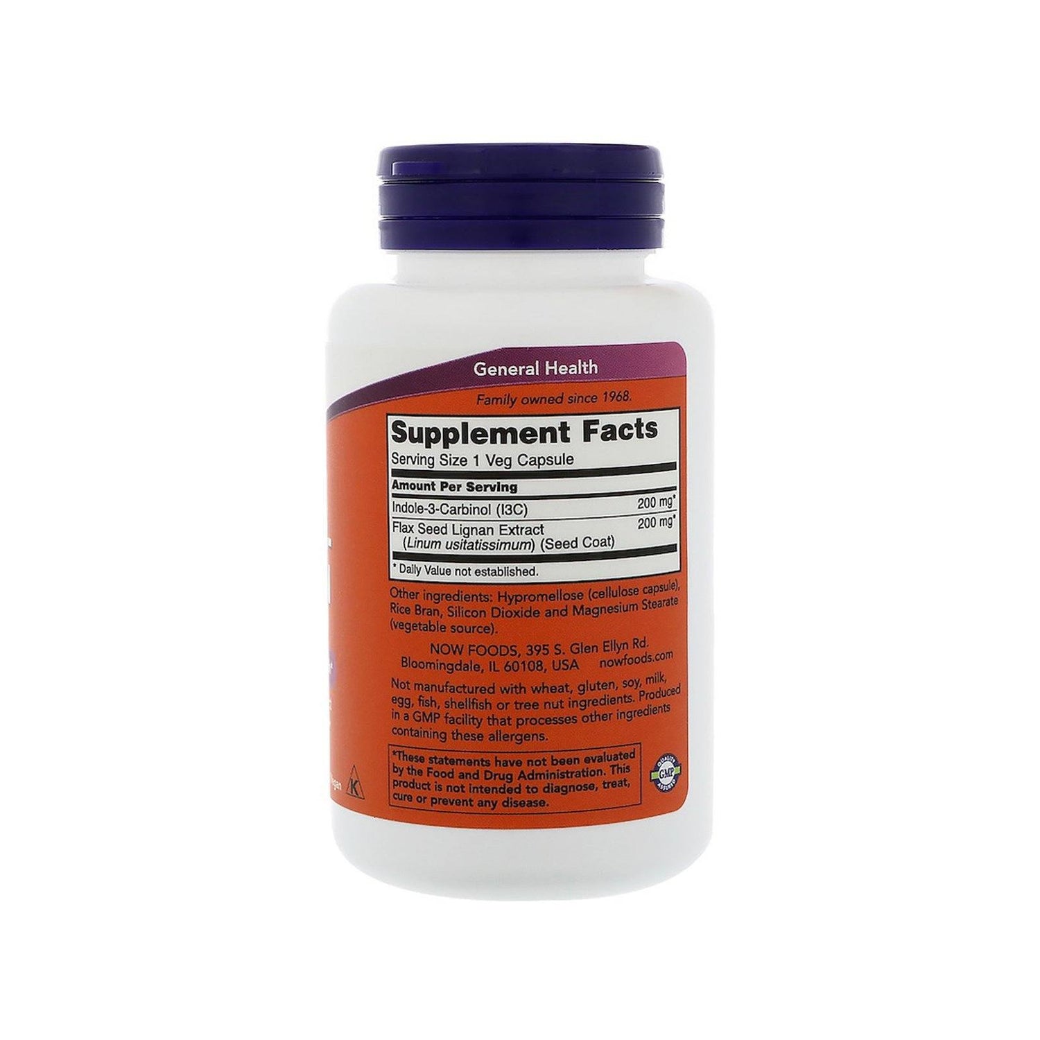 (30% OFF) NOW Supplements, Indole-3-Carbinol 200 mg with Flax Lignan Extract, 60 Veg Capsules - Bloom Concept