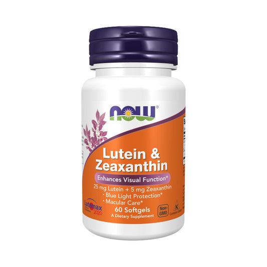 NOW Supplements, Lutein & Zeaxanthin with 25 mg Lutein and 5 mg Zeaxanthin, 60 Softgels - Bloom Concept
