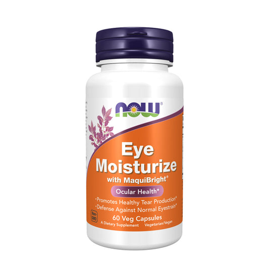 NOW Foods Eye Moisturize with MaquiBright, Ocular Health, Promotes Healthy Tear Production, Defense Against Normal Eyestrain, 60 Veg Capsules - Bloom Concept