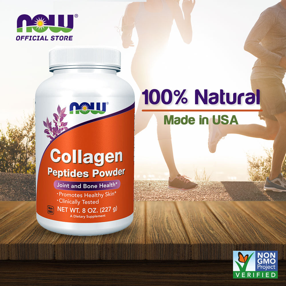 NOW Supplements, Collagen Peptides Powder, Clinically Tested, Joint and Bone Health*, 8-Ounce (227g) - Bloom Concept