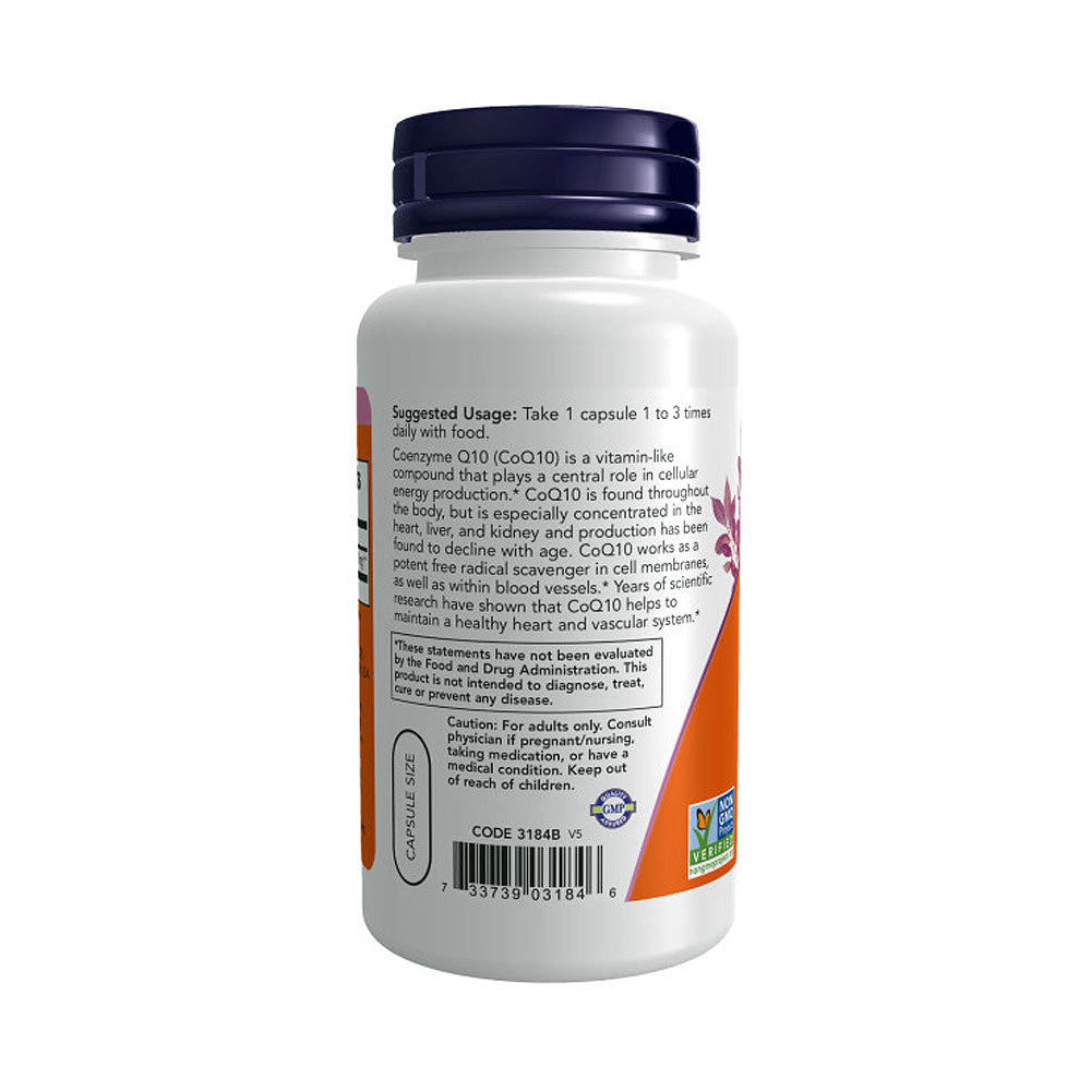 NOW Supplements, CoQ10 30 mg, Pharmaceutical Grade, All-Trans Form produced by Fermentation, 60 Veg Capsules - Bloom Concept