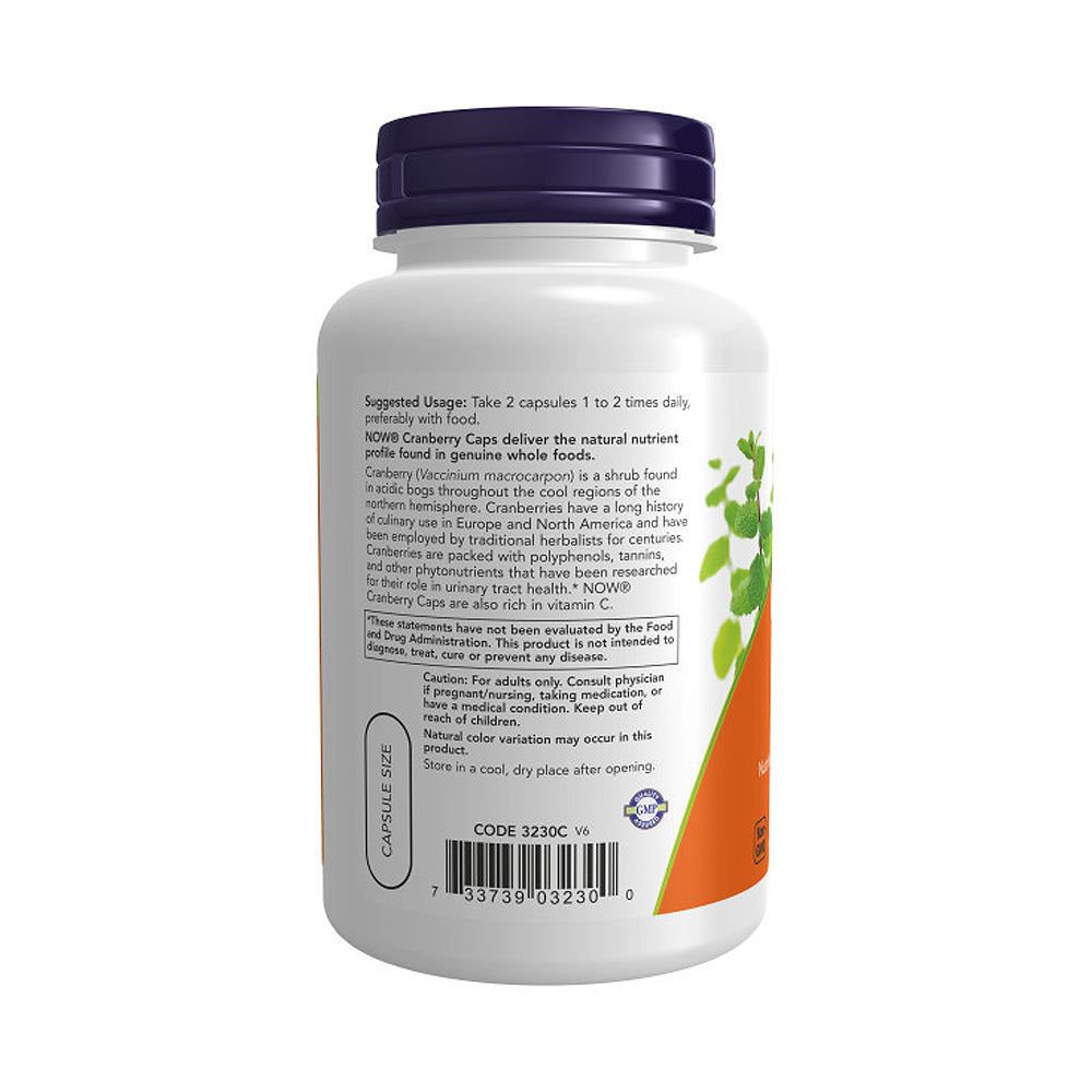 NOW Supplements, Cranberry Caps with Added Vitamin C, Healthy Urinary Tract*, 100 Veg Capsules - Bloom Concept