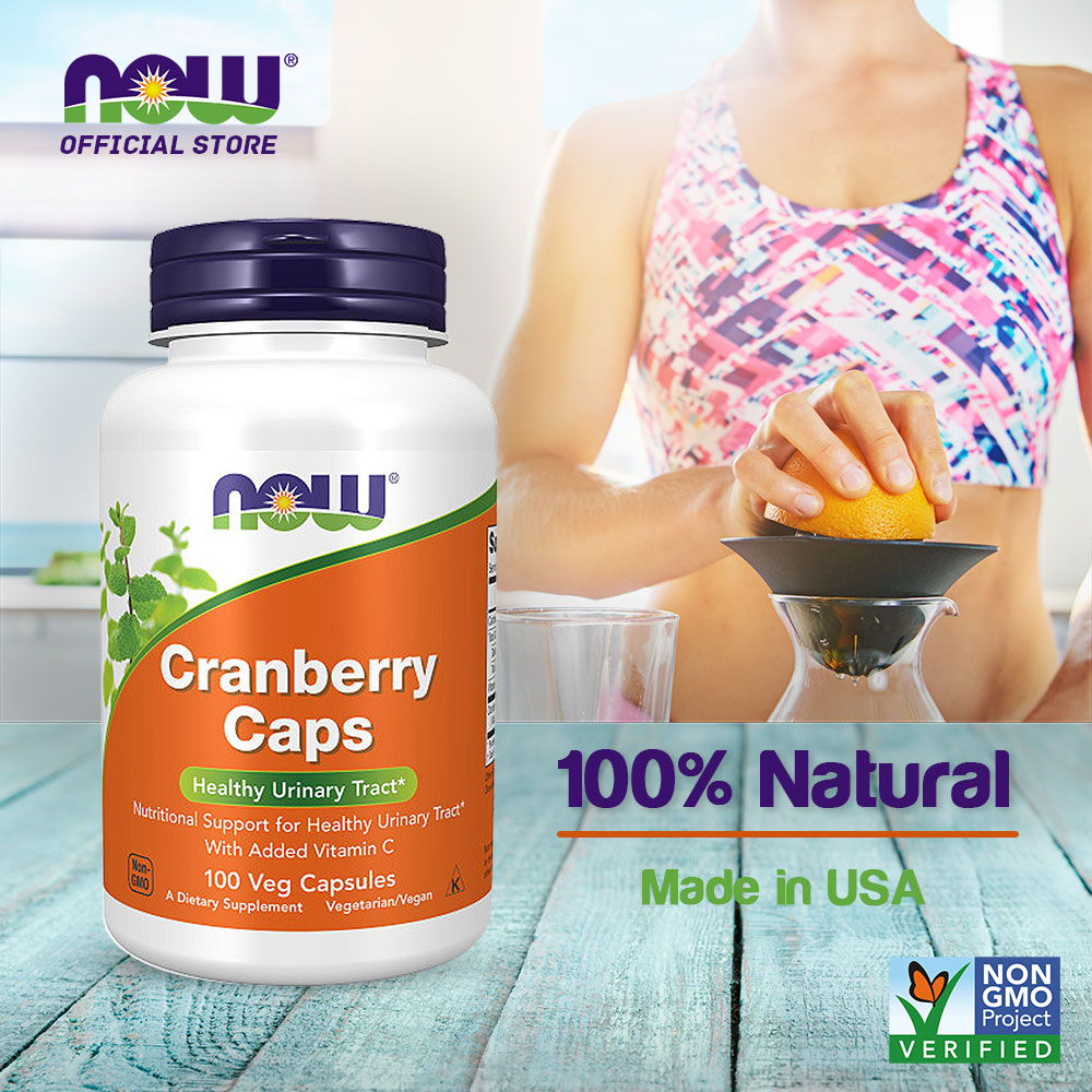 NOW Supplements, Cranberry Caps with Added Vitamin C, Healthy Urinary Tract*, 100 Veg Capsules - Bloom Concept