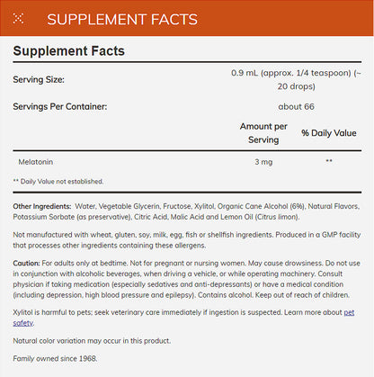 NOW Supplements, Liquid Melatonin, 3 mg Per Serving, Fast Absorption and Great Taste, 2-Ounces(59 ml) Vitamins &amp; Supplements NOW Foods USA
