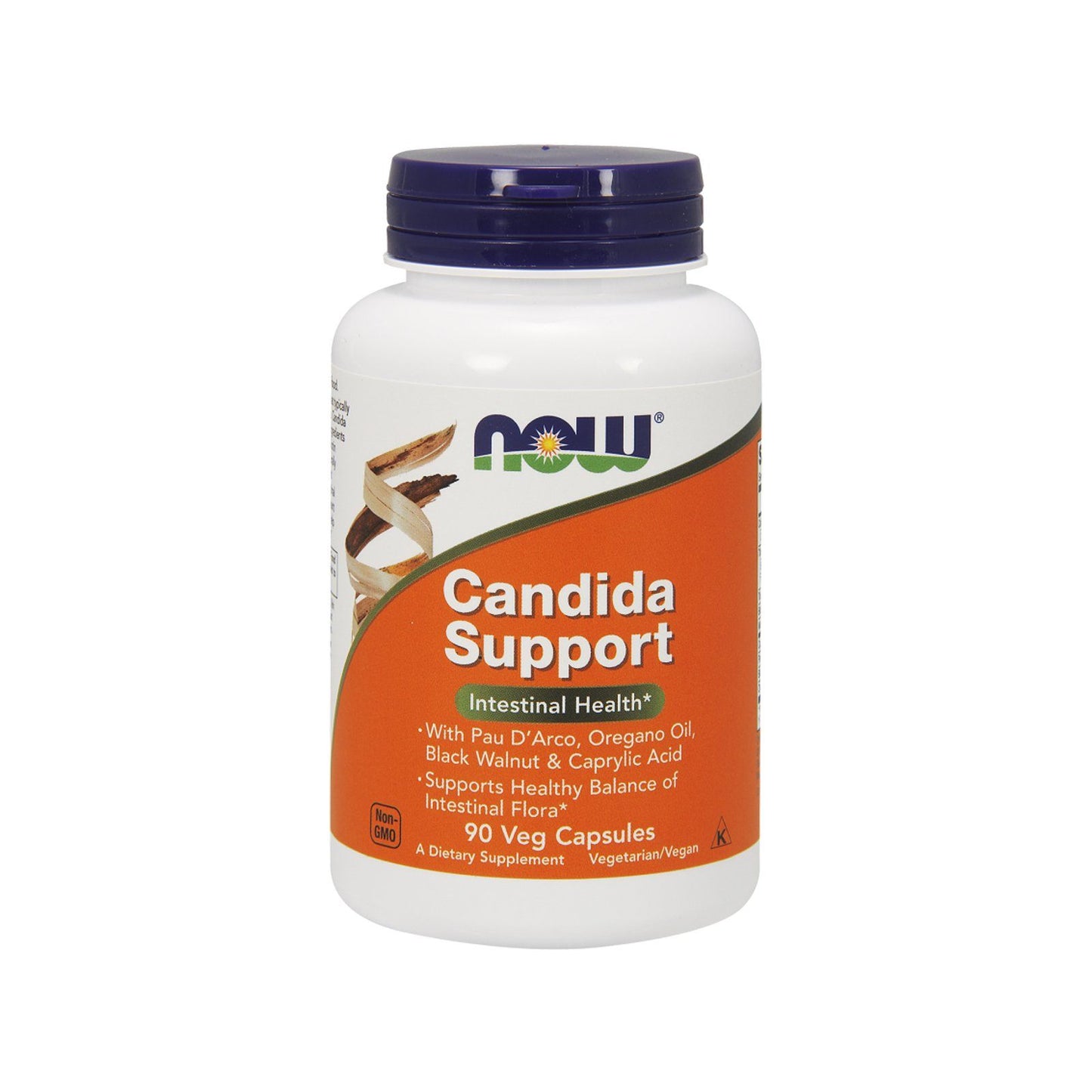 NOW Supplements, Candida Support with Pau D'Arco, Oregano Oil, Black Walnut & Caprylic Acid, 90 Veg Capsules - Bloom Concept