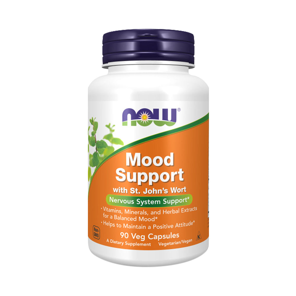 NOW Supplements, Mood Support with St. John's Wort, Nutrient and Herbal Extracts, 90 Veg Capsules - Bloom Concept