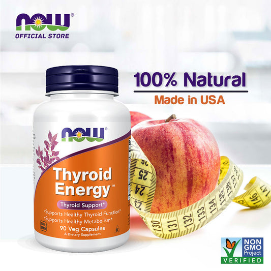 NOW Supplements, Thyroid Energy™, Iodine and Tyrosine plus Selenium, Zinc and Copper, 90 Veg Capsules - Bloom Concept