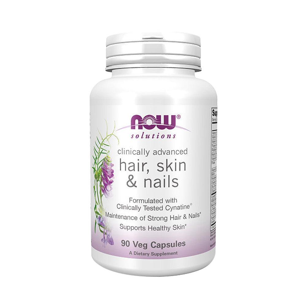 NOW Solutions, Hair, Skin and Nails, Clinically Advanced, Support with Clinically Tested Cynatine, 90 Veg Capsules Vitamins &amp; Supplements NOW Foods USA