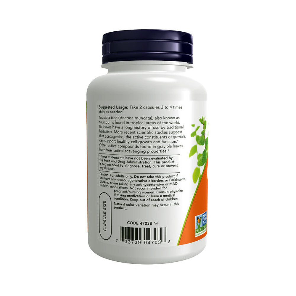 NOW Supplements, Graviola (Annona muricata) 500 mg, Healthy Cell Function*, 100 Veg Capsules - Bloom Concept