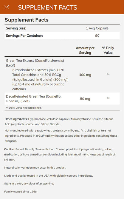 NOW Supplements, EGCg Green Tea Extract 400 mg, Free Radical Scavenger, 90 Veg Capsules Vitamins &amp; Supplements NOW Foods USA