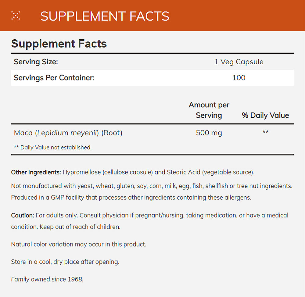 NOW Supplements, Maca (Lepidium meyenii) 500 mg, For Men and Women, Reproductive Health*, 100 Veg Capsules - Bloom Concept