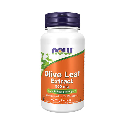 NOW Supplements, Olive Leaf Extract 500 mg, Free Radical Scavenger*, 60 Veg Capsules - Bloom Concept