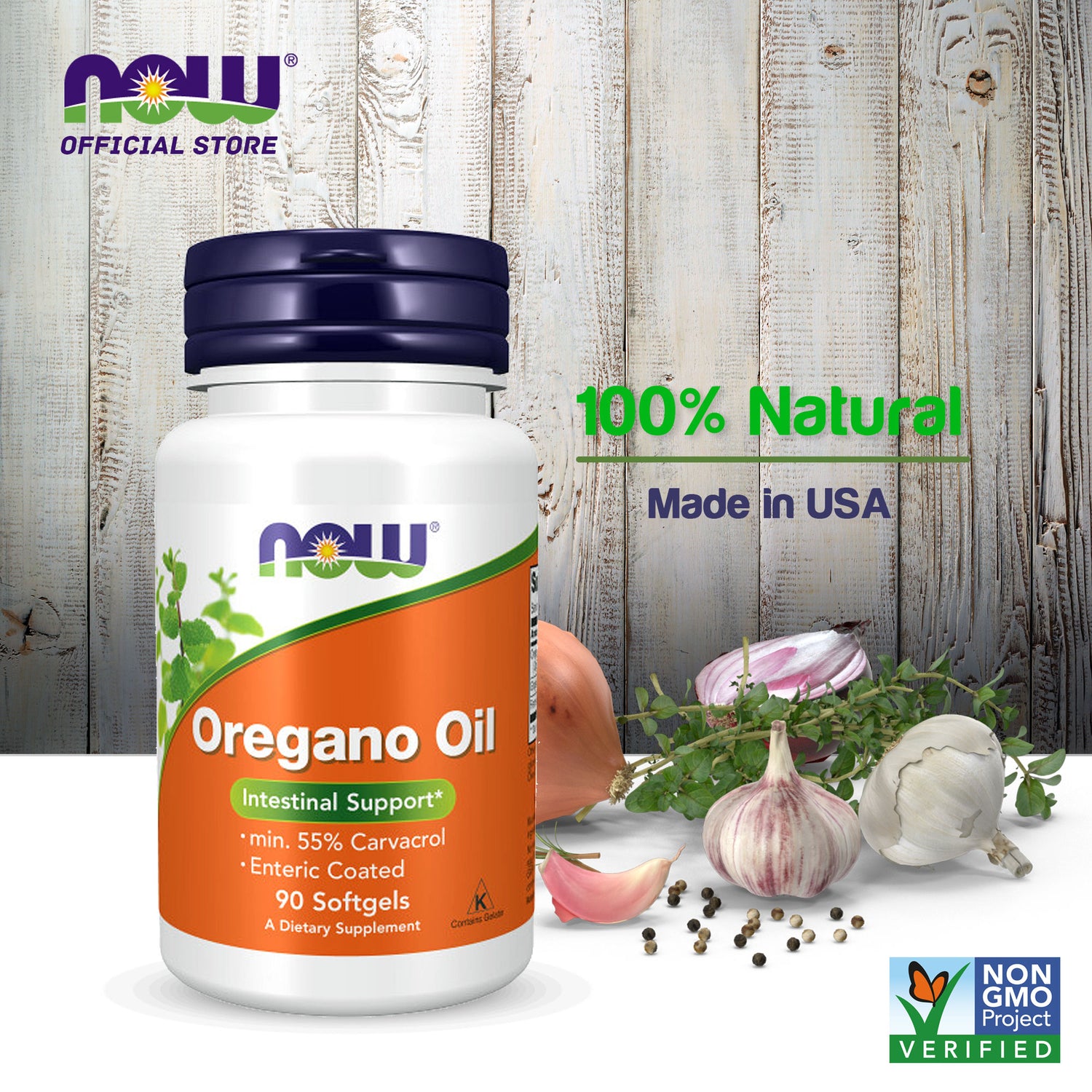 NOW Supplements, Oregano Oil with Ginger and Fennel Oil, Enteric Coated, 90 Softgels - Bloom Concept