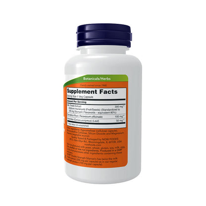 NOW Supplements, Silymarin Milk Thistle Extract 300 mg with Artichoke and Dandelion, Double Strength, Supports Liver Function, 100 Veg Capsules Vitamins &amp; Supplements NOW Foods USA