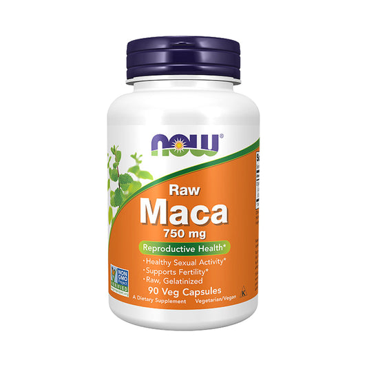 NOW Supplements, Maca (Lepidium meyenii) 750 mg Raw, Reproductive Health*, 90 Veg Capsules - Bloom Concept