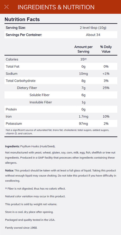 NOW Supplements, Whole Psyllium Husks, Non-GMO Project Verified, Soluble Fiber, 12-Ounce (340 g) Vitamins &amp; Supplements NOW Foods USA