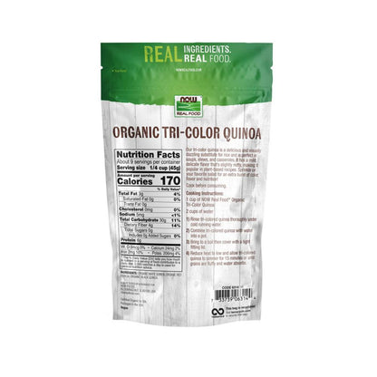 NOW Foods, Organic Tri-Color Quinoa, Gluten-Free, Non-GMO and Allergy-Friendly, Source of Protein and Iron, 14-Ounce (397g) Natural Foods NOW Foods USA