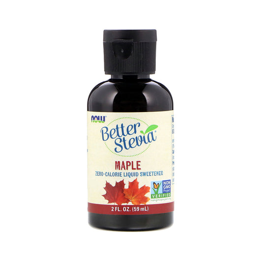 NOW Foods, Better Stevia, Liquid, Maple, Zero-Calorie Liquid Sweetener, Low Glycemic Impact, Certified Non-GMO, 2-Ounce (59 ml) - Bloom Concept