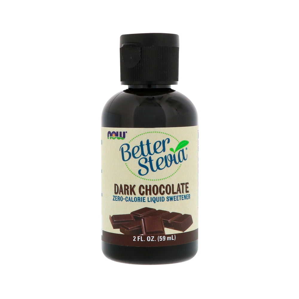 Now Foods, BetterStevia Liquid, Zero-Calorie Liquid Sweetener, Dark Chocolate, 2 fl oz (59 ml) - Bloom Concept