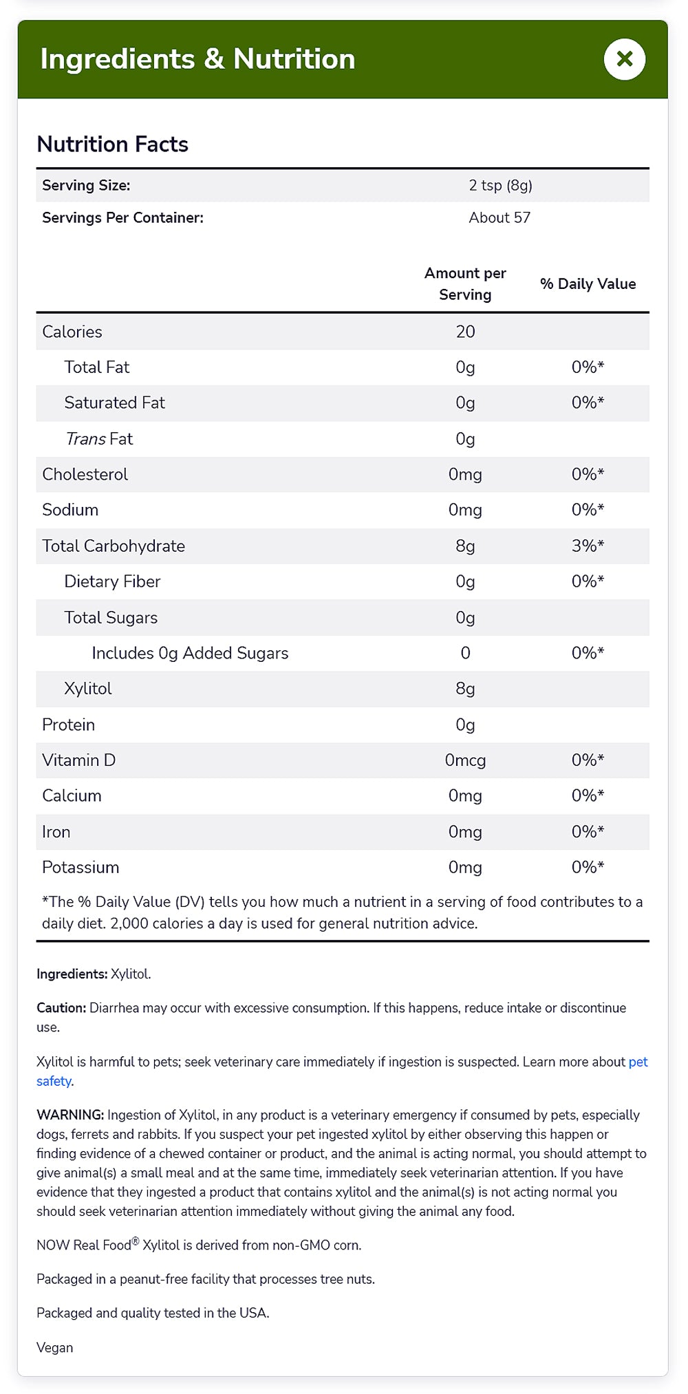 NOW Foods, Xylitol, Pure with No Added Ingredients, Keto-Friendly, Low Glycemic Impact, Low Calorie, 2.5-Pound  (1134 g) - Bloom Concept