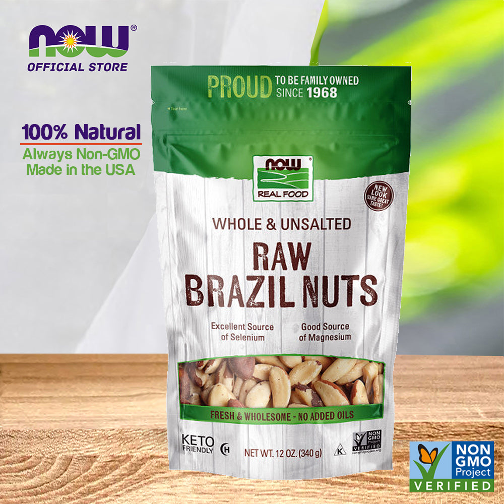 NOW Foods, Brazil Nuts, Whole, Raw and Unsalted, Source of Selenim and Magnesium, 12-Ounce (340g) - Bloom Concept