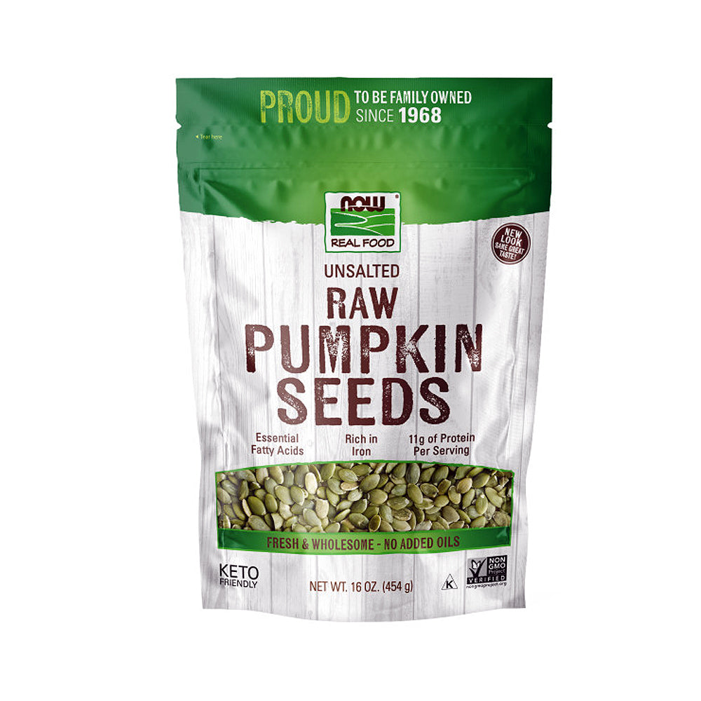 NOW Foods, Pumpkin Seeds, Raw and Unsalted, Essential Fatty Acids, Rich in Iron, Excellent Source of Protein, Certified Non-GMO, 1-Pound (454g) Natural Foods NOW Foods USA