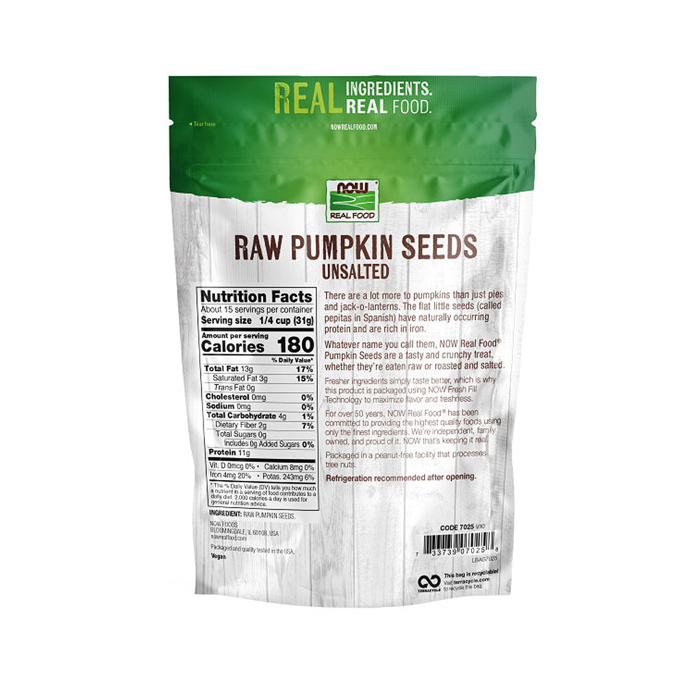 NOW Foods, Pumpkin Seeds, Raw and Unsalted, Essential Fatty Acids, Rich in Iron, Excellent Source of Protein, Certified Non-GMO, 1-Pound (454g) Natural Foods NOW Foods USA