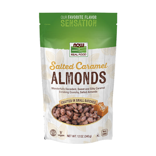 (50% OFF) NOW Foods, Salted Caramel Almonds, Dry Roasted, Crafted in Small Batches, 12-Ounce (340 g)--Best by 11/23 - Bloom Concept