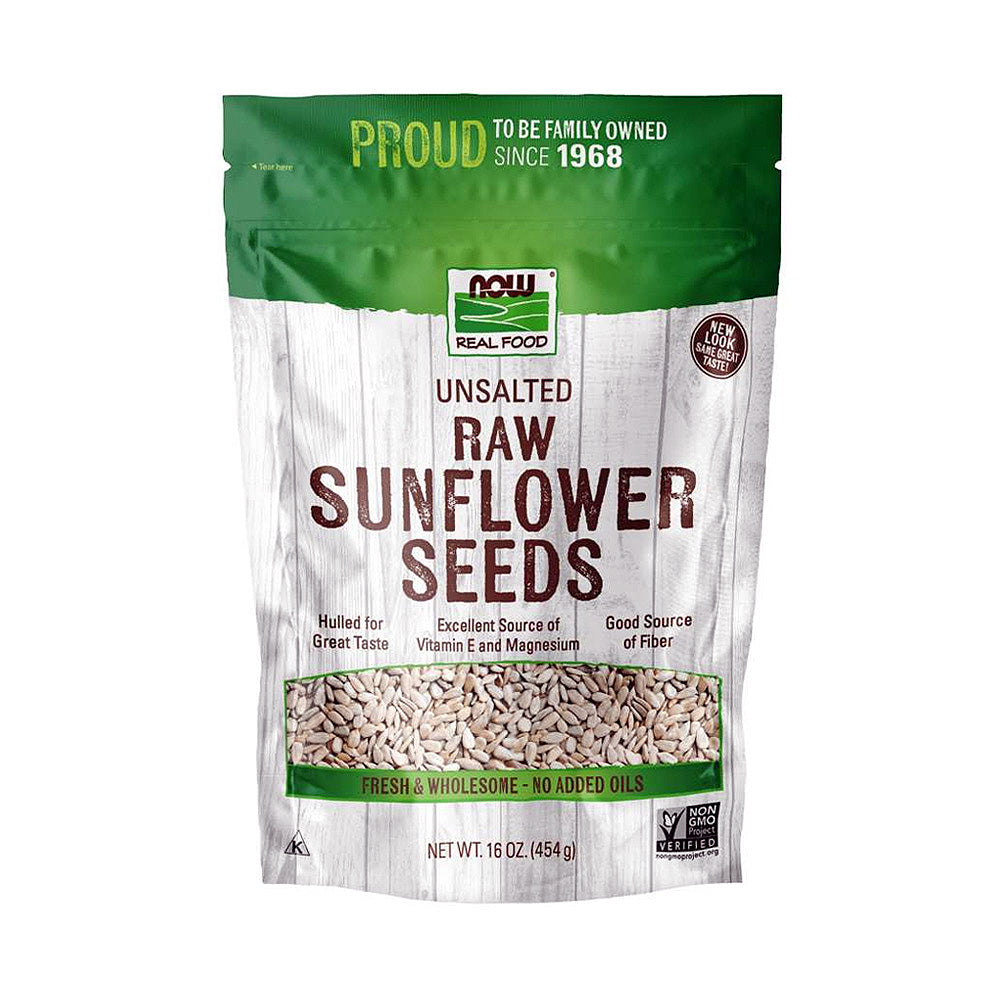 NOW Foods, Sunflower Seeds, Raw and Unsalted, Hulled for Great Taste, Excellent Source of Vitamin E and Magnesium, Grown in the USA, Certified Non-GMO, 1-Pound (454 g) - Bloom Concept