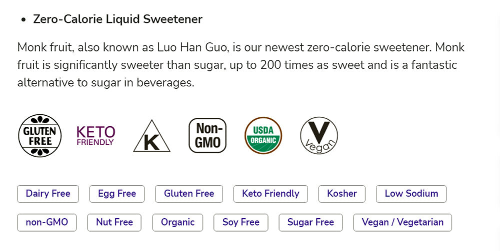 (Best by 06/24) NOW Foods, Organic Liquid Monk Fruit, Chocolate, Zero-Calorie Sweetener, 1.8-Ounce (53ml) - Bloom Concept